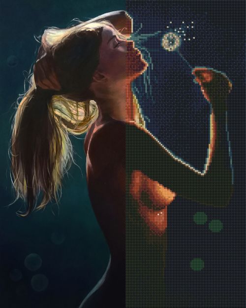 Gyémánt hímzőkészlet - A pillangó ideje, 40x50cm