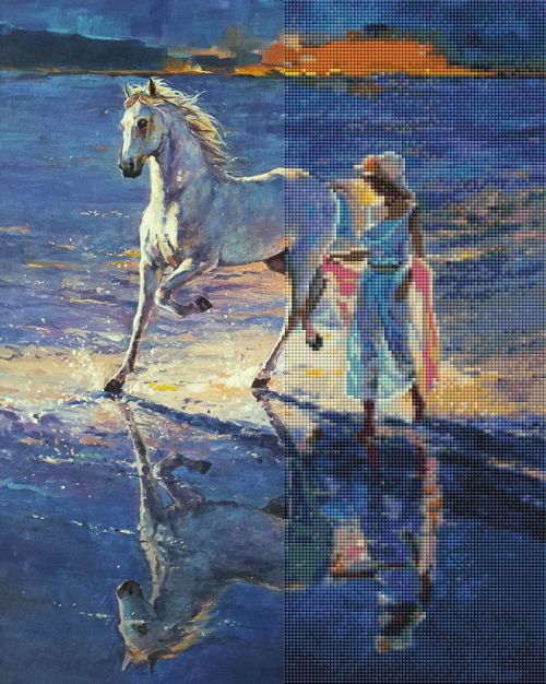Gyémánt hímzőkészlet - Tenger illatával, 40x50cm