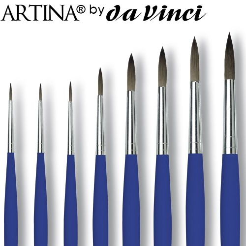 Da Vinci kerek ecsetek, különböző méretben