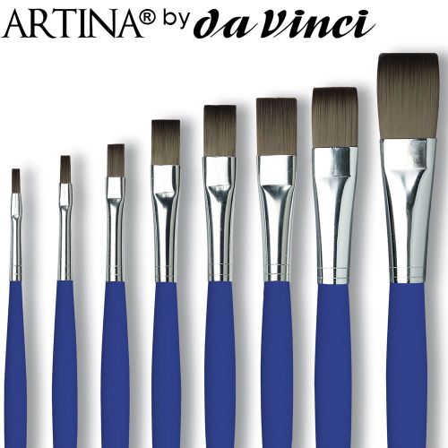 Da Vinci lapos ecsetek, különböző méretben