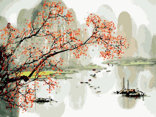 Festmény számokra - Japán reggel, 30x40cm