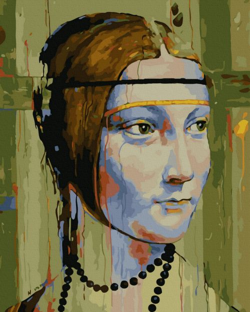 Festmény számokra – Hölgy hermelinnel, 40x50cm