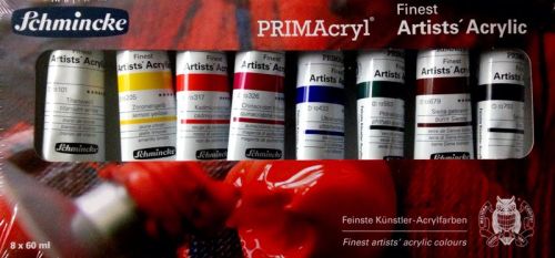 Schmincke "PRIMAcryl" akrilfestékek 8 x 60 ml